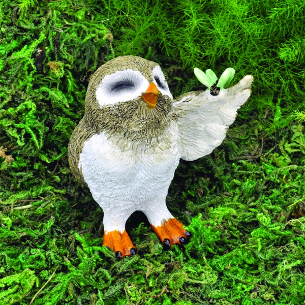 Owl With Butterfly (Fiddlehead)